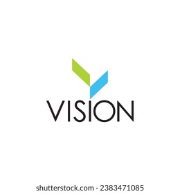 Vision innovative logo design vector royalty free image template 