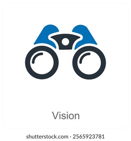 Vision and insight icon concept