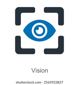 Vision and insight icon concept