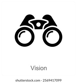 Vision and insight icon concept