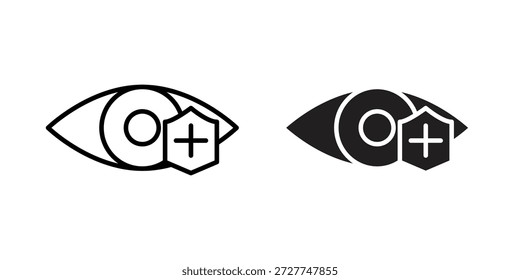 Vision insurance icon concept. pixel perfect linear ui icon.
