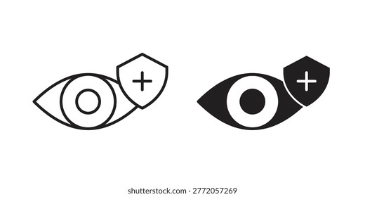 Vision insurance icon illustration for web design. filled flat icons