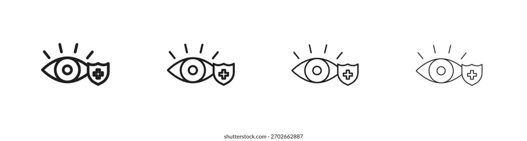 Vision insurance icon. Thin, Light Regular And Bold style design isolated on white background