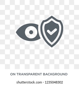 vision insurance icon. Trendy flat vector vision insurance icon on transparent background from Insurance collection. 