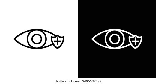 Vision insurance line icon vector illustration set.
