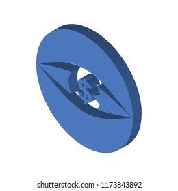 Vision isometric left top view 3D icon