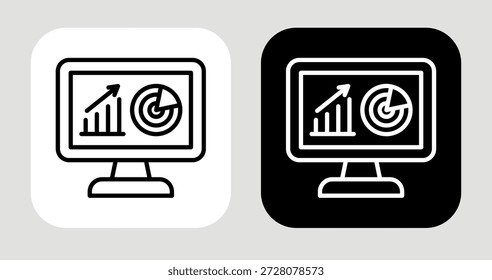 Icono de la llave de la visión en estilo blanco y negro de la línea