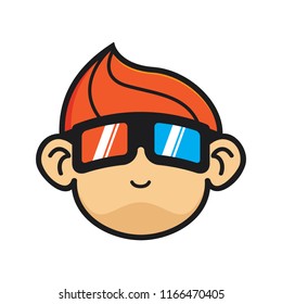 Vision Kid 3D glasses illustration