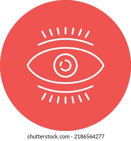 Vision line circle icon vector image. Can also be used for web apps, mobile apps and print media.