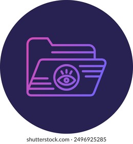 Vision Line Gradient Icon Design