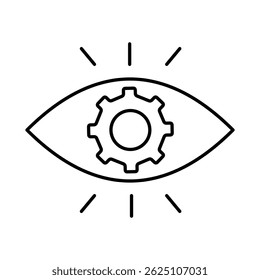 Vision Line Icon. Business, Strategy, Success Editable Stroke Vector Illustration