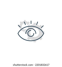 vision line icon. Simple element illustration.  vision concept outline symbol design.