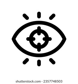 icono de la línea de visión. icono vector para tu sitio web, móvil, presentación y diseño de logotipo.