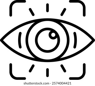 Vision Line Vector Icon Design