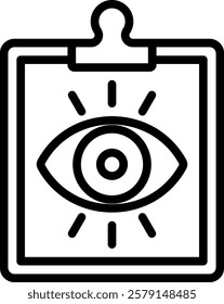 Vision Lineal Icon On White Background.