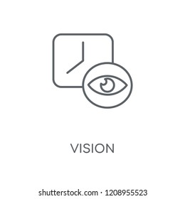 Vision linear icon. Vision concept stroke symbol design. Thin graphic elements vector illustration, outline pattern on a white background, eps 10.