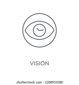 Vision linear icon. Vision concept stroke symbol design. Thin graphic elements vector illustration, outline pattern on a white background, eps 10.