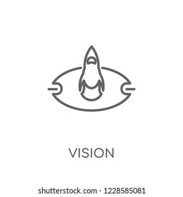 Vision linear icon. Modern outline Vision logo concept on white background from Startup Strategy and Success collection. Suitable for use on web apps, mobile apps and print media.