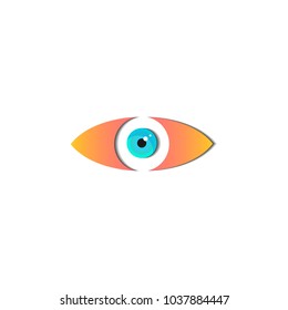 Vision logo concept with eye icon vector design element