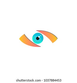 Vision logo concept with eye icon vector design element