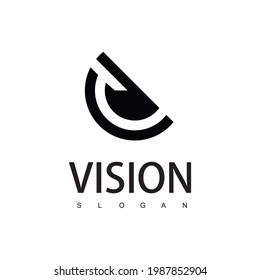 Vision Logo Design Template With Eye Symbol