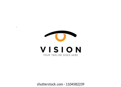 vision logo, eye icon, design template