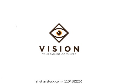 vision logo, eye icon, design template