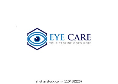 vision logo, eye icon, design template