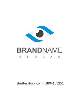 Logotipo de visión con símbolo ocular
