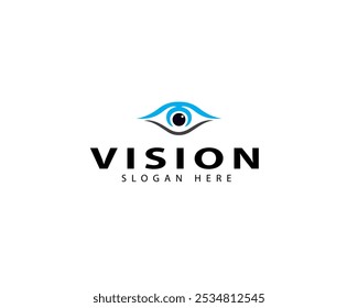 Vision logo for medical or surgical eye practice. precision eye physicians and surgeons.