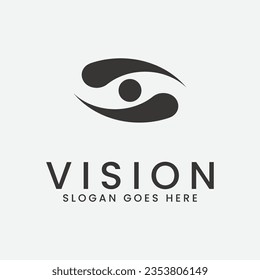 diseño de ilustración vectorial de logotipo de visión