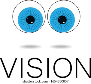 Vektorillustration für das Bildlogo - einzeln auf weißem Hintergrund. Modernes Eye-Logo für News, Medien und neues Vision-Logo. Flaches Augensymbol. Abstraktes Konzept der Vision-Vektorillustration