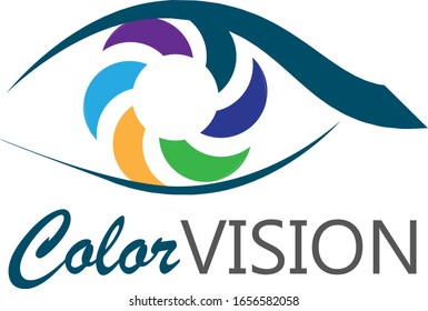 Vector De Logotipo Vision - Aislado En Fondo Blanco. Logotipo De Ojos Modernos Para Noticias, Medios De Comunicación Y Logo De New Vision. Icono de ojo plano. Concepto Abstracto Del Vector De La Visión