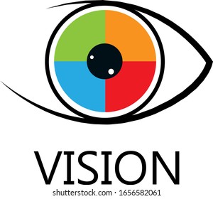 Vision Logo Vector Isolated On White Stock Vector (Royalty Free ...