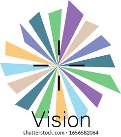 Vision Logo Vector - Isolated On White Background. Modern Eye Logo For News, Media And New Vision Logo. Flat Eye Icon. Abstract Concept Of Vision Vector