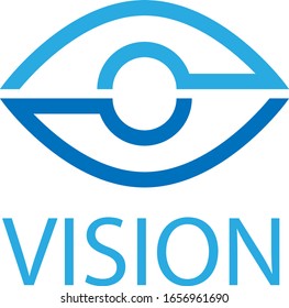 Vision Logo Vector - Isolated On White Background. Modern Eye Logo For News, Media And New Vision Logo. Flat Eye Icon. Abstract Concept Of Vision Vector