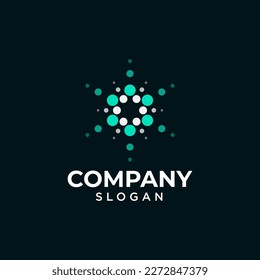 Vision media abstract logo symbol	