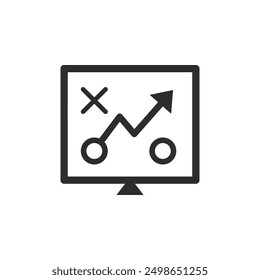 Vision meeting. Business strategy. vector