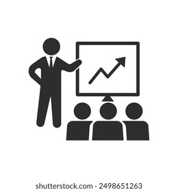 Vision meeting. Business strategy. vector