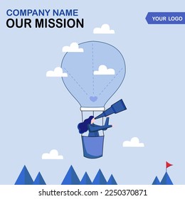 vision and mission  vision mission business values company values abstract background