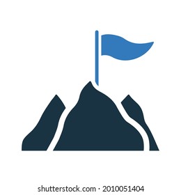 Visión, misión, icono de bandera. Diseño vectorial simple editable aislado en un fondo blanco.