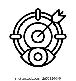 Visión y elemento de icono de misión para el diseño
