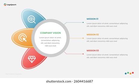 Vision and Missions Infographic Slide Template 