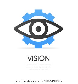 Vision. Modern flat design concept. Vector icon on white background. Vector illustration.