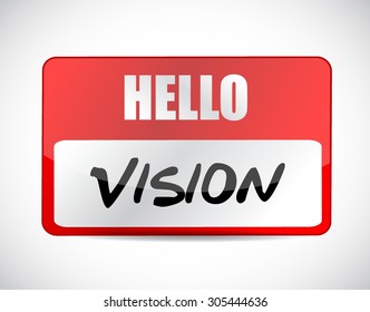 vision name tag sign concept illustration design graphic