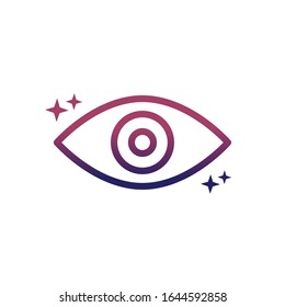 vision optical social media gradient style icon vector illustration