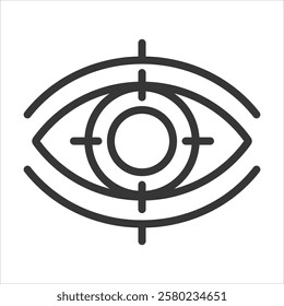 Vision Outline Icon Vector Illustration