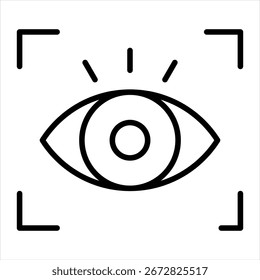 Ilustración vectorial de iconos de contorno de visión