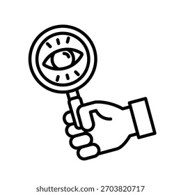 Ilustración vectorial de iconos de contorno de visión