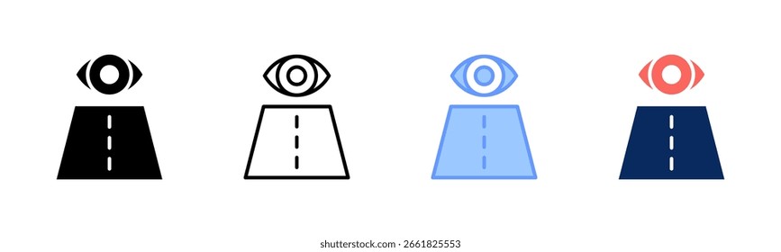 Ícone Caminho da visão define coleção de vários estilos